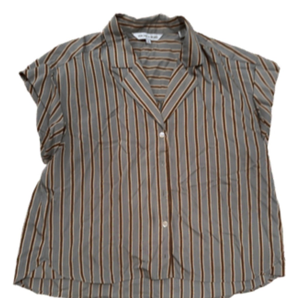 Veronica Beard Multicolor Striped Button-Down Shi… - image 1